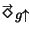 $\displaystyle \stackrel{\rightarrow}{\Diamond}\!g\!\!\uparrow$