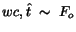 $wc, \hat{t}\;\sim\;F_o$