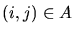 $(i, j)\in A$