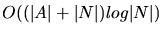 $O( (\vert A\vert +
\vert N\vert)log\vert N\vert )$