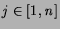 $j\in [1,n]$